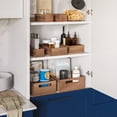 thumbnail image 3 of Seville Classics Acaicia Wood Premium Organizer Storage Bins for Kitchen Silverware, Pantry, Closet, Office Desk, Pens, Utensils, Makeup, K Cup, Acacia Wood, Bin Set (9 Piece), 3 of 4