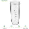 thumbnail image 3 of Replacement Part for Nutri Ninja Blender 2-Pack 32oz Replacement Cups Compatible with Nutri Ninja Auto-iQ Series Blenders, 3 of 7