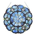 thumbnail image 2 of CHLOE Alisa Tiffany-Style Victorian Stained-Glass Window Panel 20" Height, 2 of 4