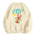 thumbnail image 3 of DuoJiaJ T-Shirt Décontracté Imprimé Col Rond pour Femmes Hommes Tenue Confortable Quotidienne Parfaite avec Jeans et Espadrilles Mode Hiver Tissu Doux Grande Taille Chandails à Capuchon Femmes, 3 of 3