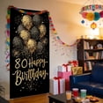 thumbnail image 6 of Gold Black Glitter Balloon Happy Birthday Door Banner Polyester 35.4x70.86 Inches Covers for Front Door, Birthday Celebration Banner for Living Room, Party Space, Indoor Outdoor (65th), 6 of 10