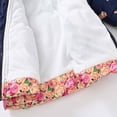 thumbnail image 4 of Manteau d'Hiver en Polaire pour Filles, Imprimé Floral, Veste à Capuche Zippée, Chaud, 4 of 7