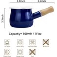 thumbnail image 4 of Cazo para leche YumCute Home de esmalte, 10 cm, 550 ml, con mango de madera, 4 of 7