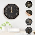 thumbnail image 3 of Reloj de pared moderno de cuarzo silencioso de 30 cm, números grandes redondos de pared., 3 of 5