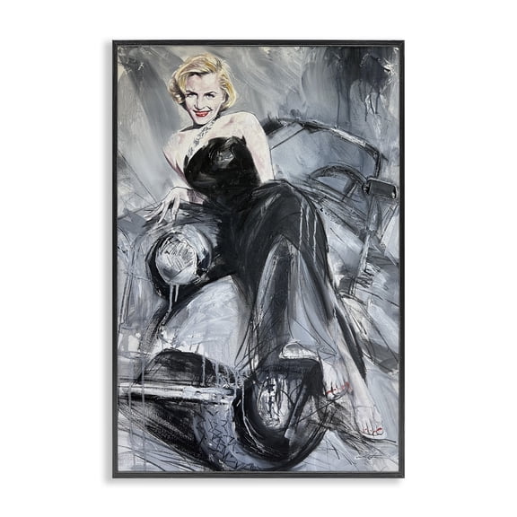Stupell Industries Art Deco Timeless Fashion Woman Black Framed Giclee Art, 12 x 18, by Lucille Lee