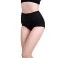 thumbnail image 3 of Xmarks High Waist Tummy Control Panties for Women, Cotton Underwear No Muffin Top Shapewear Brief Panties Black, 3 of 4