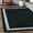 Black&Creme, variant on Playa Rug Machine Washable Area Rug With Non Slip Backing - Stain Resistant - Eco Friendly - Family and Pet Friendly - Everest Geometric Modern Bordered Burgundy&Creme Design 2'2''x6'