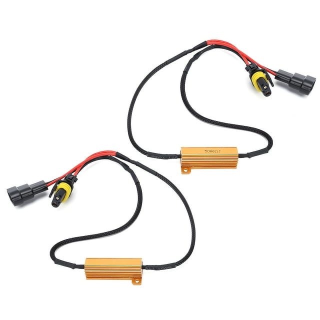 Lot de 2 décodeurs de résistance de charge LED 9005 50 W 6 Ω pour phares, feux de brouillard et feux de jour