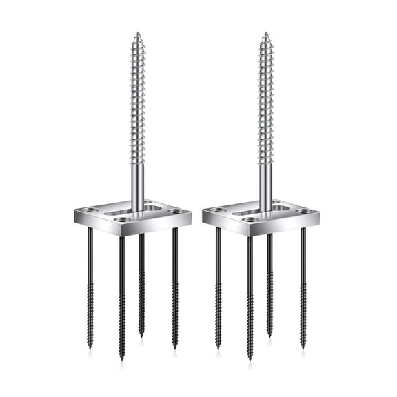 2 Sets Newel Post Fastener Newel Post Mounting Kit Wood Handrail Installation Hardware Works on Finished Floors, Stairs