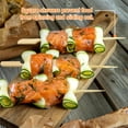 thumbnail image 2 of 100 Brochetas de Bambú para Aperitivos y Tablas de Embutidos - Pinchos de Cóctel Ecológicos Extra Largos, Diseño de Pala Plana para Frutas, Barbacoa, Aperitivos de Fiesta, 2 of 8