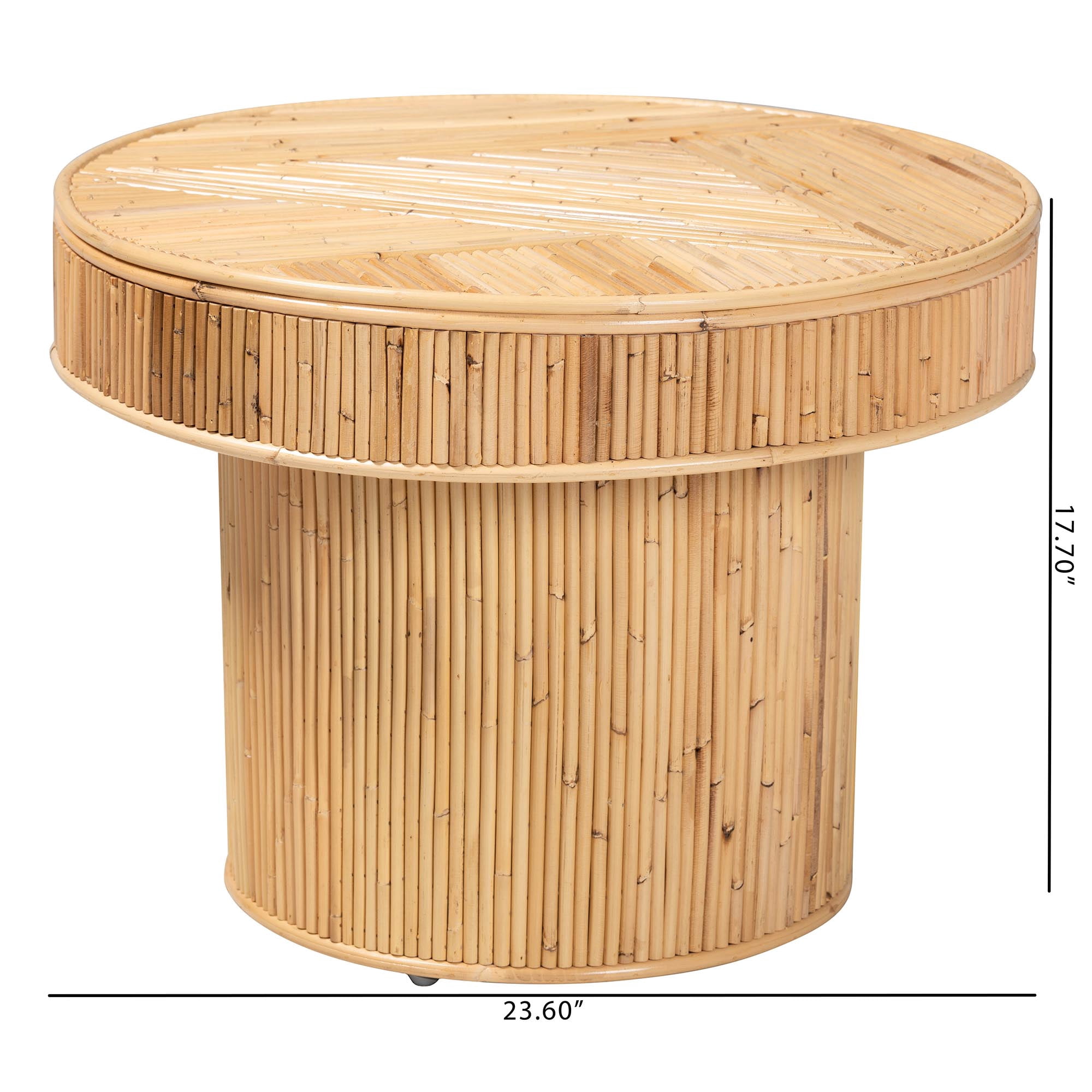 bali & pari Iryna Boho End Table, One Size, Light honey