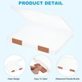 thumbnail image 3 of Uxcell Clear A4 File Portable Project Case with Buckle Plastic Storage Box for 8.5" x 11" Letter Paper Scrapbook Paper Storage Boxes, 6Pcs, 12.4"x9.8"x1.2", Brown, 3 of 6