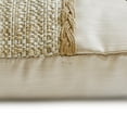 thumbnail image 2 of Handmade Ivory & Beige 12"x14" (30x35 cm) Lumbar Pillow Cover, Jute & Satin Jute Lace & Satin Oblong Pillow, Patchwork Pattern Modern Style - Jute Ivory Satini, 2 of 3