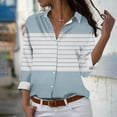 thumbnail image 2 of ameIAEA Women's Collared Button Down Blouses Long Sleeve Color Block Casual Tops 2024 Fall Shirts, 2 of 4