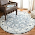 thumbnail image 2 of SAFAVIEH Micro-Loop Larry Oriental Area Rug, Blue/Ivory, 5' x 5' Round, 2 of 8