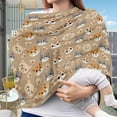 thumbnail image 3 of Renewold Cute Cat Paw Brown Baby Car Seat Covers Nursing Cover Carseat Canopy Baby Breastfeeding Cover,Multi Use Nursing Scarf Infant Stroller Cover, 3 of 5