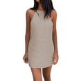 thumbnail image 1 of Vestido de mujer con espalda abierta y cordones: corte A, sin mangas, cuello redondo - 95 % rayón, 5 % elastano - Sexy/casual - Playa/fiesta, 1 of 8