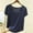 Blue, variant on Hvot&aat Women's Summer Casual Yoga Tops Fashion Square Collar Straight Shoulder T Shirt Basic Solid Color Curved Hem Blouse