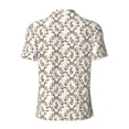 thumbnail image 3 of Vsdgher Retro Bunny Print Men's Short Sleeve Stretch Polo Shirt, Moisture-Wicking Performance Polo Shirt, 3 of 8