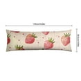 thumbnail image 5 of Strawberry Delight Throw Pillow Cover Cute Red Berries & Green Leaves, Retro Print, DoubleSided Velvet for Farmhouse, Cottage Decor, 5 of 5