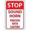 thumbnail image 4 of STOP SOUND HORN PROCEED WITH CAUTION SIGN, 4 of 5