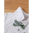thumbnail image 5 of CARETOO Toddler Boy Clothes Formal Suit Cotton Fabric Short Sleeves Shirt Pants Bowtie 3pcs Set, 5 of 15