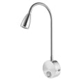 thumbnail image 1 of Lámpara de pared LED de cuello de cisne giratoria de 360 grados, luz de lectura, apliques de pared para cabecera, lámpara de cama enfocada para lectura junto a la cama, luz blanca cálida plateada, 1 of 8