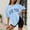 Sky Blue, variant on Women's Casual Printed Round Neck Short Sleeved Loose T Shirt Long Sleeve Rayon Tops for Women Polyester Tees Women Long Sleeve Polyester Spandex Running Shirts T Shirt plus Size T Shirts Long Sleeves