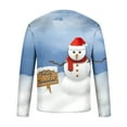 thumbnail image 6 of Mens Short Sleeve Pullover 3D SnowMens Print Realistic Print T-Shirt, 6 of 7