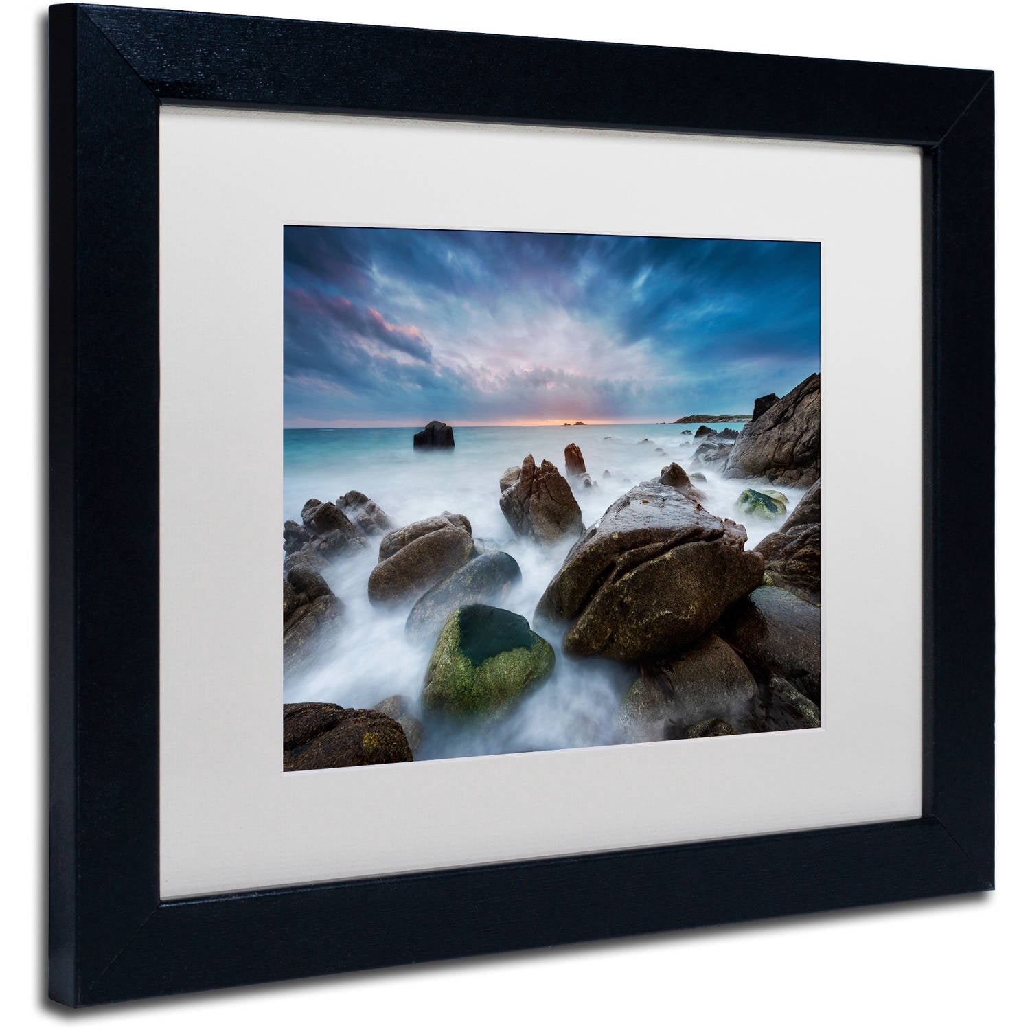 Trademark Fine Art "The Ocean Dream" Canvas Art by Mathieu Rivrin, White Matte, Black Frame