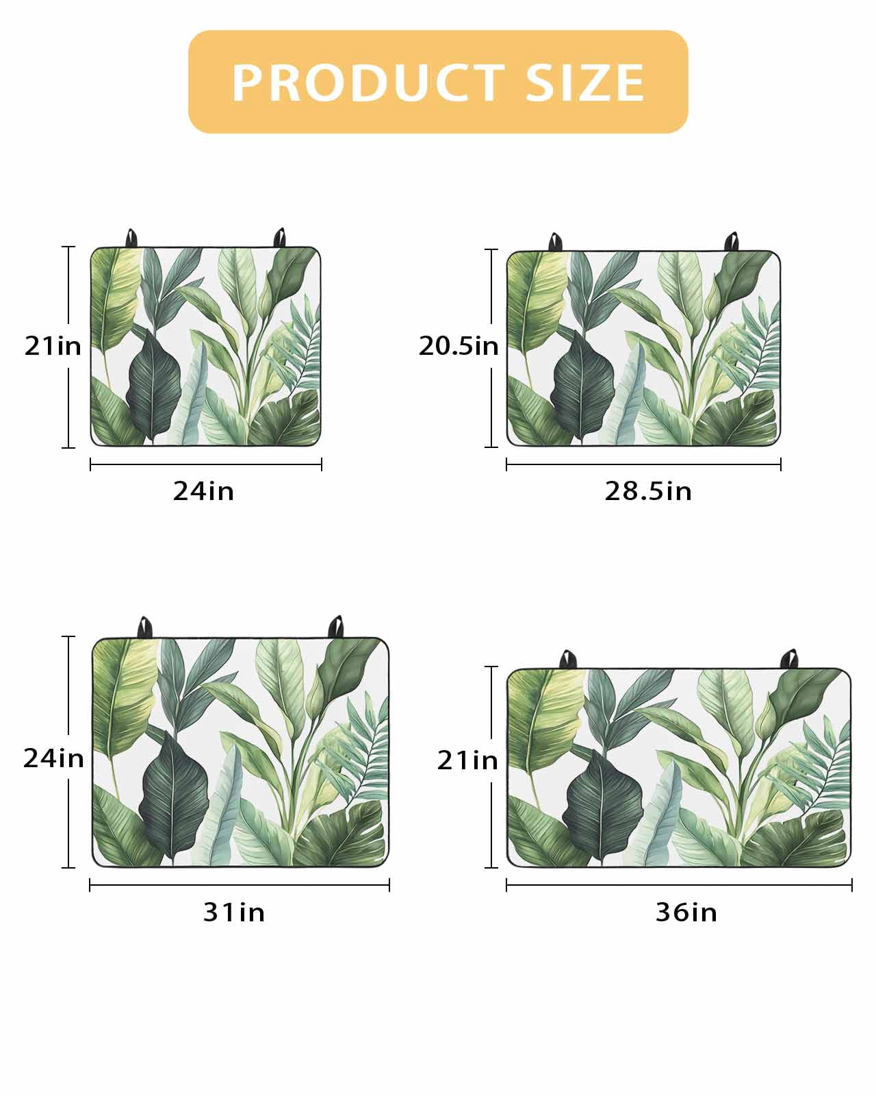 nqOlkjepod Large Induction Cooktop Protector Mat 36"x21", Palm Leaves Stove Top Covers for Electric Stove, Simple Summer Botanical Tropical Plants Stove Burner Cover Mats, Glass Top Stove Cover