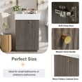 thumbnail image 6 of 22" Sturdy Modern Freestanding Vanity Cabinet, Modern Bathroom Cabinet with Ceramic Sink, Freestanding Vanity with Soft Close Door for Bathroom, Dark Gray, 6 of 9