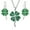 Dark-Green, variant on Womens Saint Patrick Shamrock Good Luck Charm Pendant Necklace in Sterling Silver