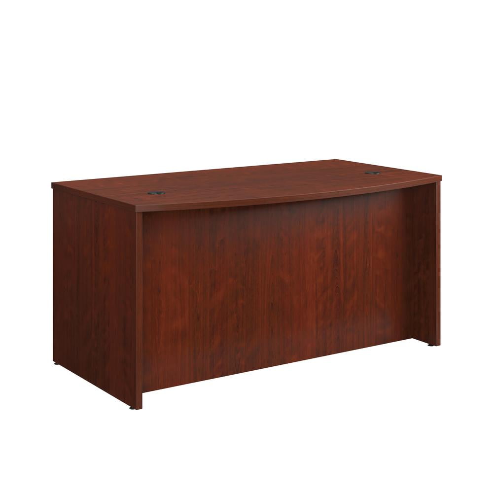 Sauder Affirm Engineered Wood Bowfront Executive Desk in Classic Cherry