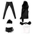 thumbnail image 2 of Kokiya 1/6 Female Figure Clothes Female Jogging Tracksuit Set Fashion Casual Tracksuits Black, 2 of 7