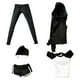 thumbnail image 2 of Ropa para muñecas femeninas en miniatura a escala 1/6, conjuntos deportivos, chándales casuales para Negro, 2 of 7