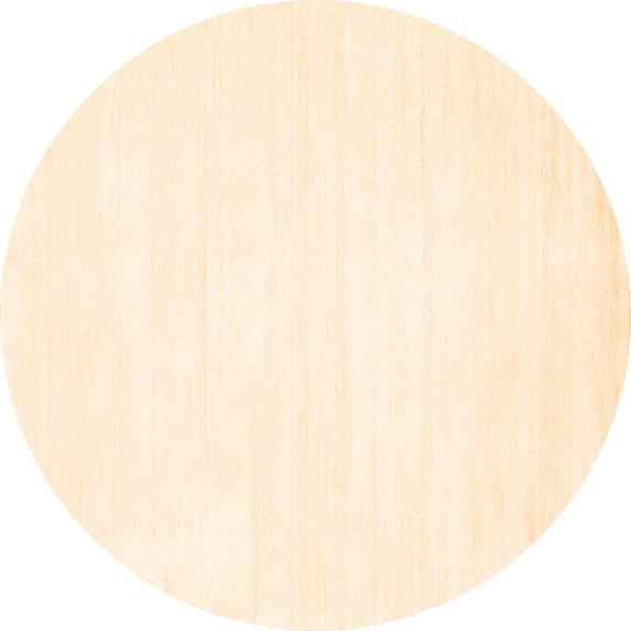 Ahgly Company Indoor Round Solid Orange Modern Area Rugs, 3' Round