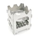 thumbnail image 5 of Estufa de camping portátil de acero inoxidable para exteriores, plegable, de leña, para picnic, con quemador y calentador de alcohol (plateada), 5 of 7
