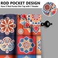 thumbnail image 5 of Boho Kitchen Curtains for Windows – Rustic Tribal Floral Print Cafe Curtains, Vintage Bohemian Geometric Panels for Home Décor, 5 of 6