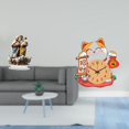 thumbnail image 2 of Adorno de mesa de acrílico y reloj de pared con forma de gato, decoración única para el hogar, regalo silencioso para niños, oficina, dormitorio, coci, 2 of 8