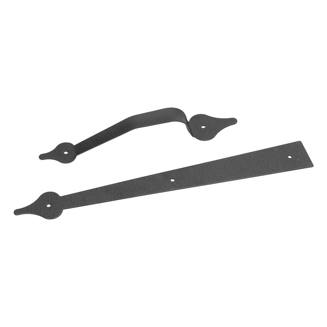 Demonsen Charnières de Porte de Garage Poignées, Poignée de Garage Style Américain en Fer Forgé Décoration de Porte de Garage Matériel de Porte de Garage, Poignée de Décoration de Garage