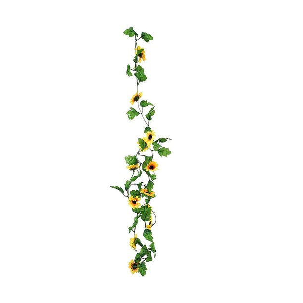 Wosthever Guirnalda de flores artificiales de estilo nórdico, flor falsa de ratán colgante, guirnalda de hojas verdes falsas, vid para boda, fiesta de Decoración Wosthever HA084547-00