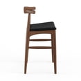 thumbnail image 5 of Pemberly Row Danish Design Vegan Leather Bar Height Stool in Walnut, 5 of 7