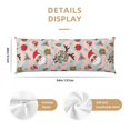 thumbnail image 2 of KLL Ultra Soft Microfiber Body Pillow Cover/Pillowcases 20"x54" with Hidden Zipper Closure-Groovy Retro Santa, 2 of 5