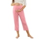 thumbnail image 4 of WILLBEST Leggins Deportivos Mujer Yoga Color Sólido Mujeres Capri Pantalones Entrenamiento Embarazo Maternidad Capri Pantalones Pantalones Con Bolsillo, 4 of 6