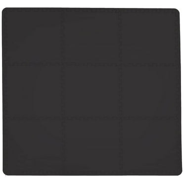 FloorPops Black Puzzle Interlocking Floor Tiles
