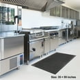 thumbnail image 3 of Rubber Floor Mat, Anti-Fatigue Drainage Rubber Non-Slip Hexagonal Mat Black 150*90cm, 3 of 10