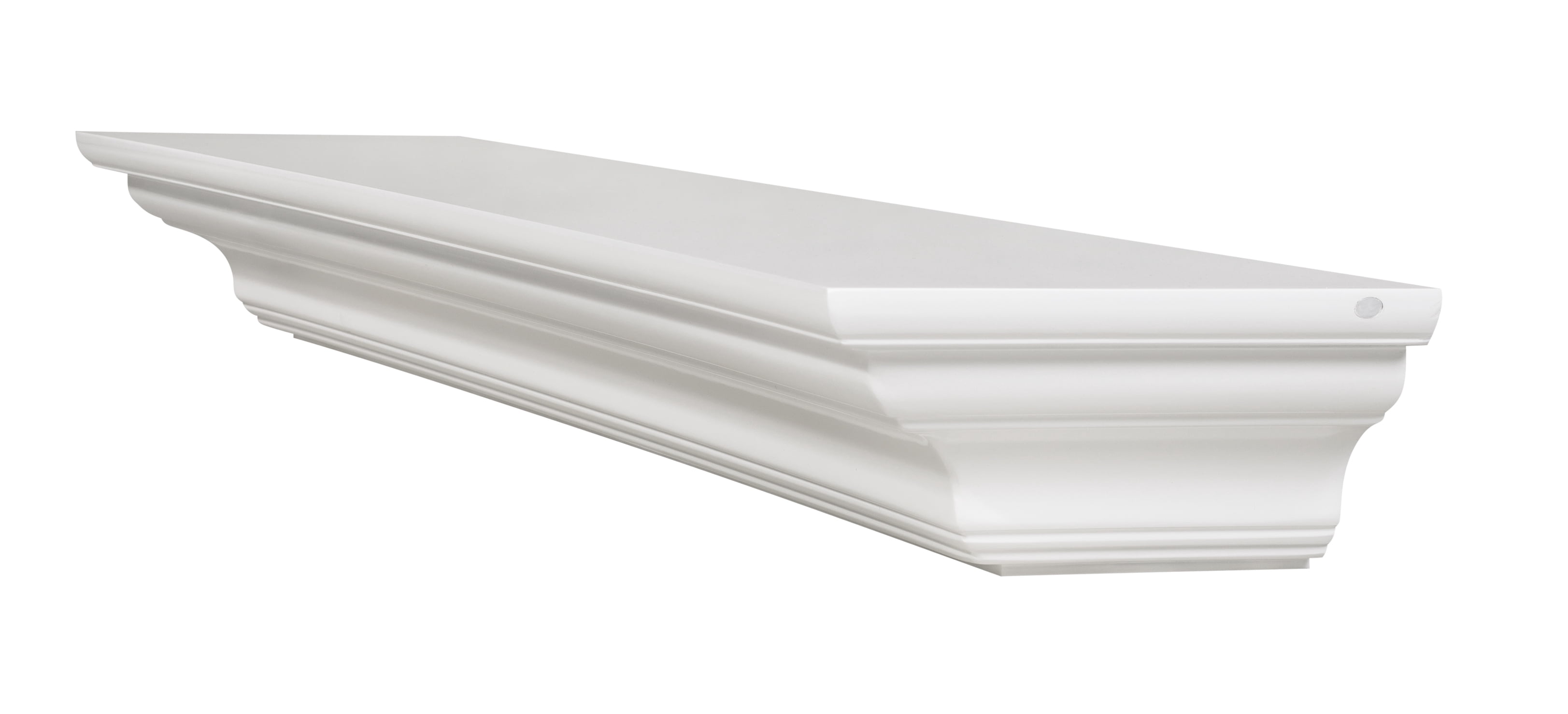 Pearl Mantels Crestwood Clean, Sophisticated Premium White MDF Mantel Shelf, 72"L x 10"D x 5"H, Crisp White Paint