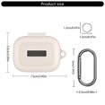 thumbnail image 3 of Durability Silicone Case For Air Pro4 Earbud,Silicone Sleeve Durability Earbud Protector With Carabiner Hook beige color, 3 of 4