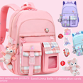 thumbnail image 1 of Mochila Escolar para Niñas, Estudiantes De Primaria, Cuatro O Cinco Niñas, Reducción De La Carga De Tres A Seis, Protección De La Columna Vertebral, Niñas De Primer Grado, Niños De Defecación, 1 of 5